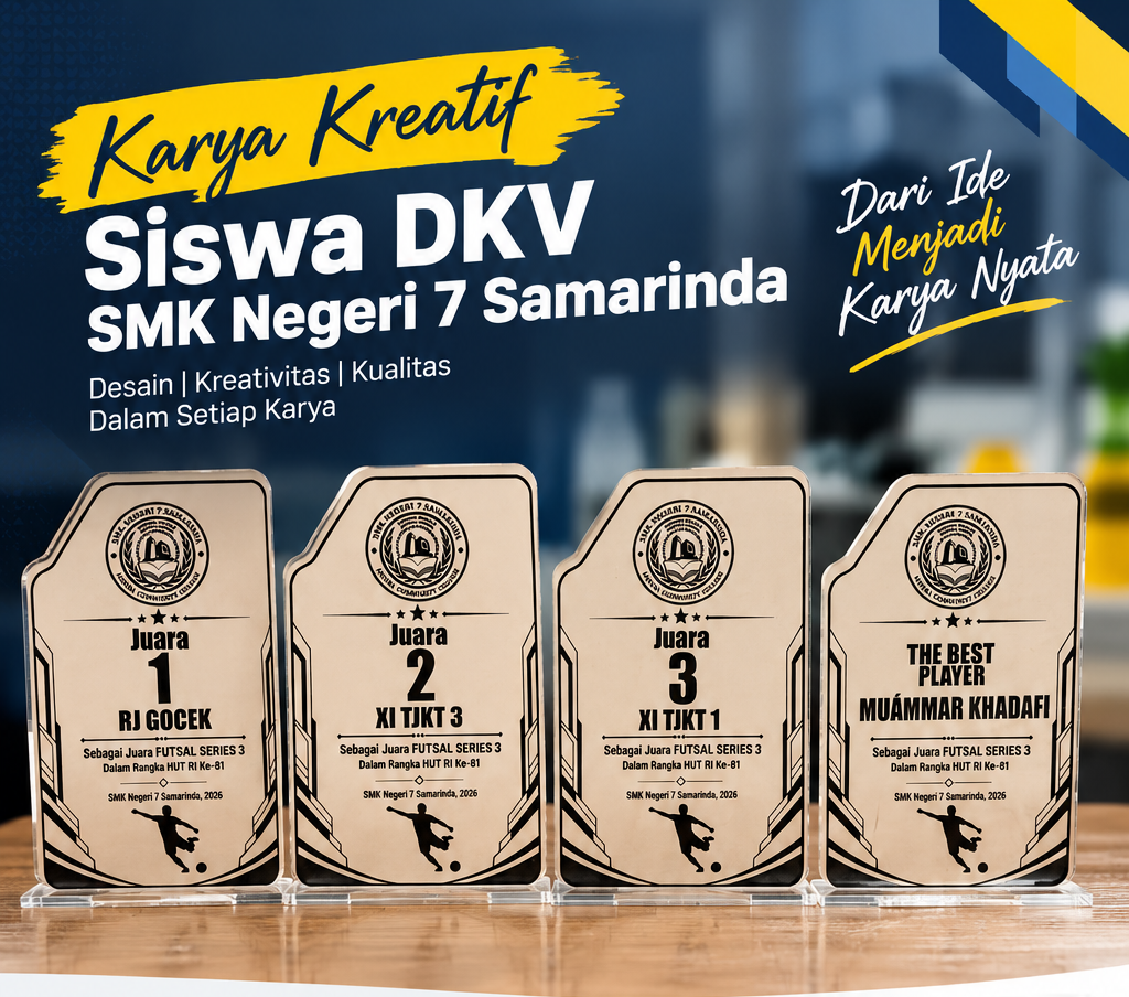 Plakat Akrilik | Kreativitas Siswa DKV Hadir dalam Karya Produk Nyata