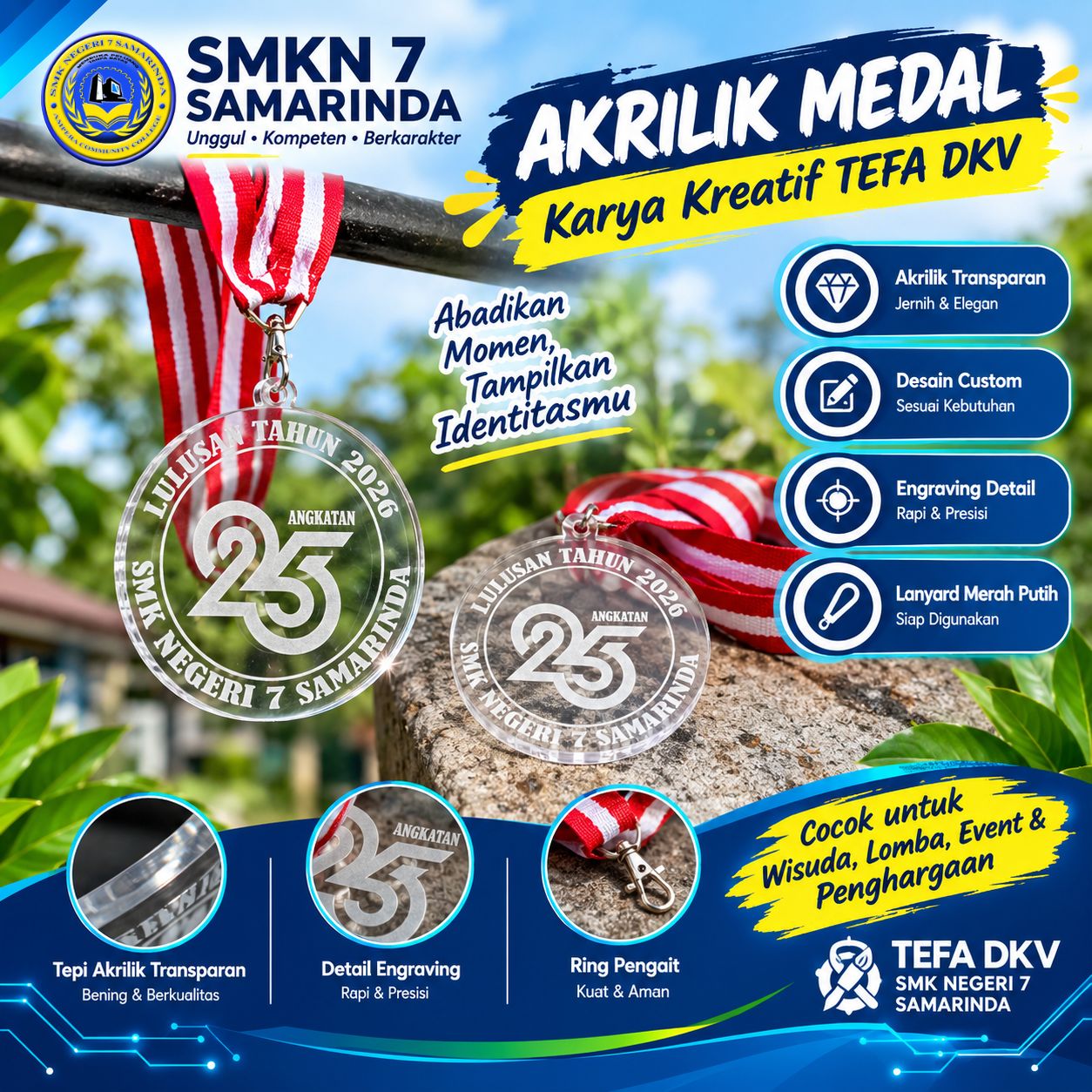 🏅 AKRILIK MEDAL – KARYA KREATIF TEFA DKV