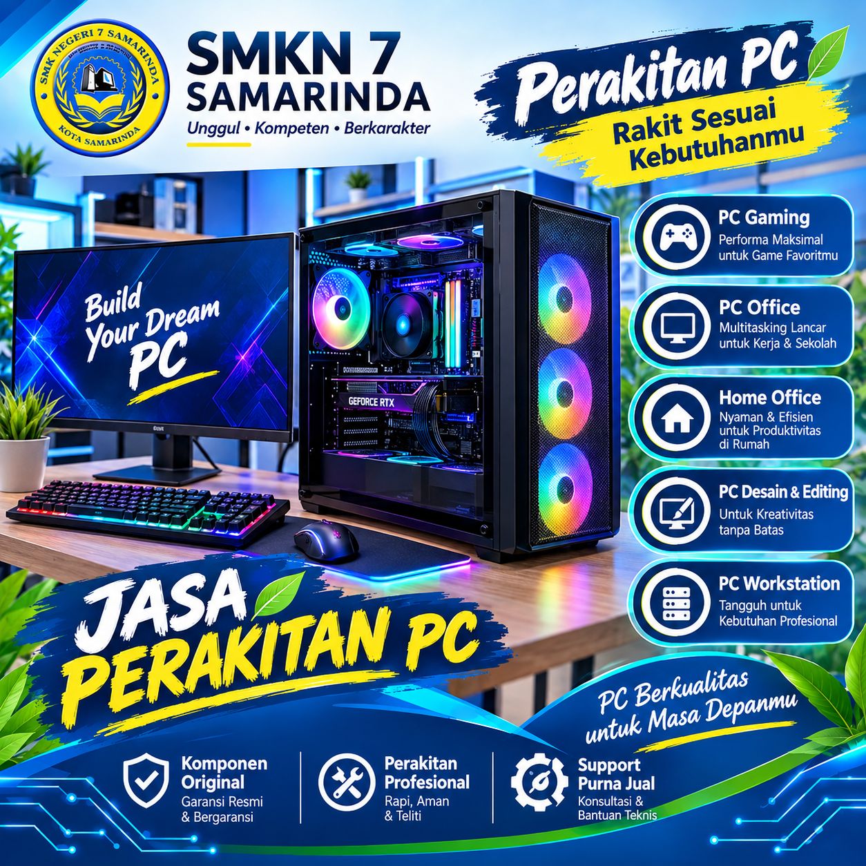 Layanan Perakitan PC Sesuai Kebutuhan dan Anggaran
